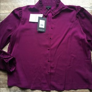 Who What Wear XL new plum blouse top